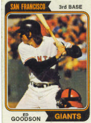 1974 Topps Baseball Cards      494     Ed Goodson